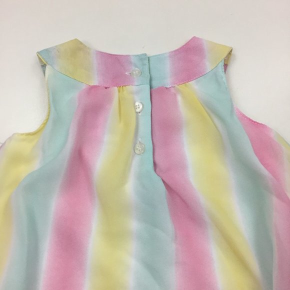 NWT Girls LITTLE ME Multi-Colored Floral Applique Chiffon Tunic Top & Pant Set - Picture 9 of 10